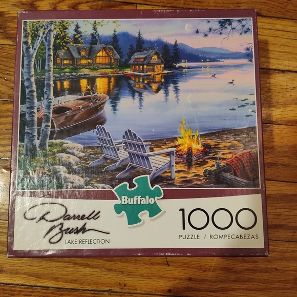 Buffalo David Bitton Other - BUFFALO~1000 PC puzzle Darrell Bush Lake Reflection 